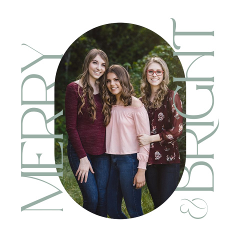 Merry Bright Modern Bamboo Ornament